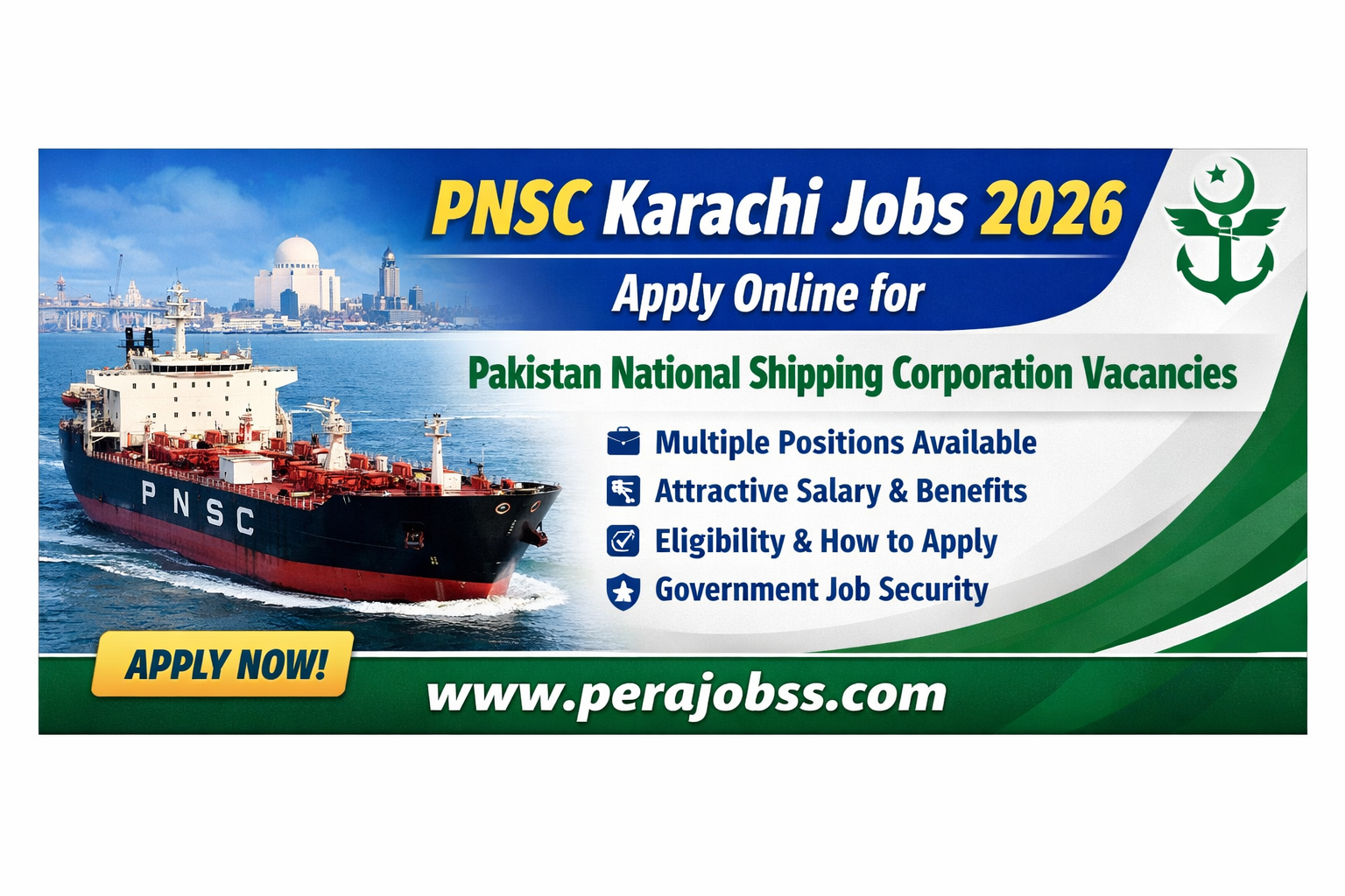 PNSC Karachi Jobs 2026 – Apply Online for Pakistan National Shipping Corporation Vacancies