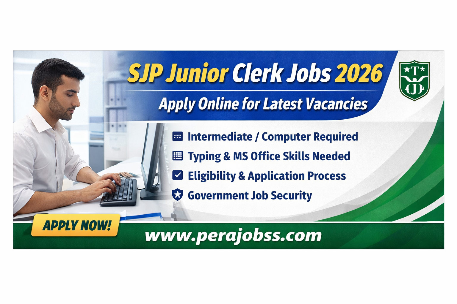 SJP Junior Clerk Jobs 2026 – Apply Online