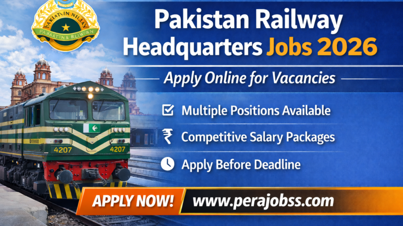 Pakistan Railway Headquarters Jobs 2026 – Apply Online | Male/Female