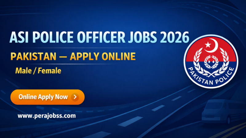 ASI Police Officer Jobs 2026 Pakistan – Apply Online